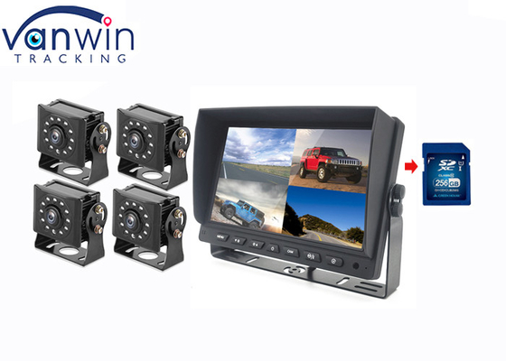 7 ιντσών 4ch οθόνη αυτοκινήτου και κάμερα οπίσθιας προβολής LCD οθόνης καταγραφέας για φορτηγό RV