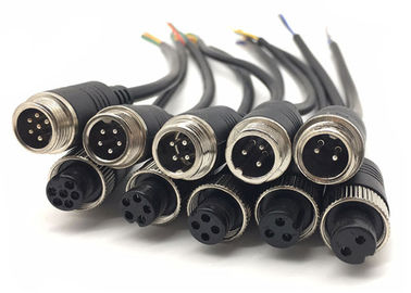 Υλικό καλωδίων χαλκού PVC καλωδίων συνδετήρων καρφιτσών GX 12 M12 4 για την εφεδρική κάμερα
