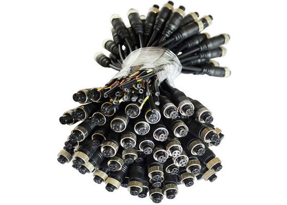 Υλικό καλωδίων χαλκού PVC καλωδίων συνδετήρων καρφιτσών GX 12 M12 4 για την εφεδρική κάμερα