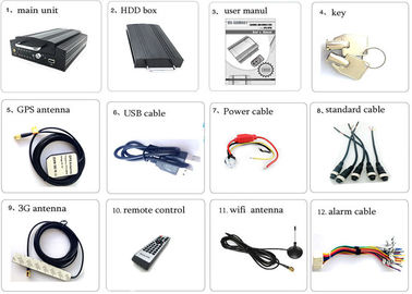 4 CCTV DVR καναλιών για τη λύση ασφάλειας οχημάτων με την καταδίωξη 3G ζωντανό τηλεοπτικό Wifi ΠΣΤ