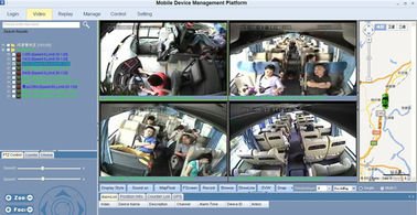 H.264 διπλό CCTV αυτοκινήτων DVR καμερών SD 4 για την εφήμερη διαχείριση λεωφορείων