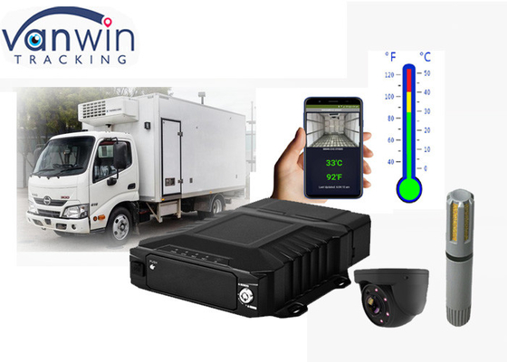 4 κανάλια HDD κινητό σύστημα NVR παρακολούθησης θερμοκρασίας για φορτηγά ψυγείου