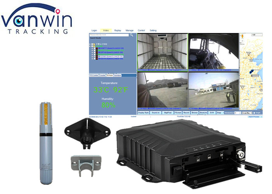 4 κανάλια HDD κινητό σύστημα NVR παρακολούθησης θερμοκρασίας για φορτηγά ψυγείου