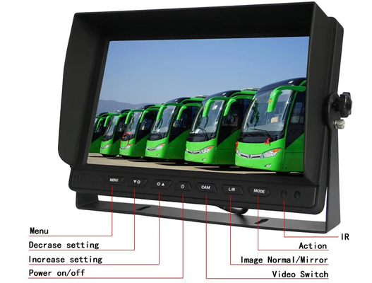 10.1 ιντσών οθόνη VGA αυτοκινήτου 1024X600IPS οθόνη CCTV οθόνη με είσοδο VGA και AV για MDVR / PC υπολογιστή