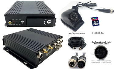 μίνι SD όχημα κινητό DVR καρτών 4CH 720P με το ΠΣΤ 3G 4G Wifi