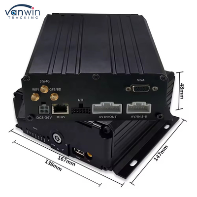 8 κανάλια σκληρό δίσκο κάρτα SD κινητό DVR H.264 MDVR αυτοκινήτου για την παρακολούθηση της ασφάλειας των οχημάτων