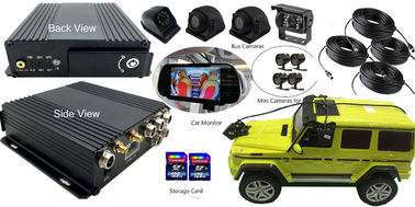 4 διπλό SD αυτοκινήτων DVR καναλιών ΠΣΤ καρτών σχήμα αναπαραγωγής ήχου H.264 αποθήκευσης τοπικό
