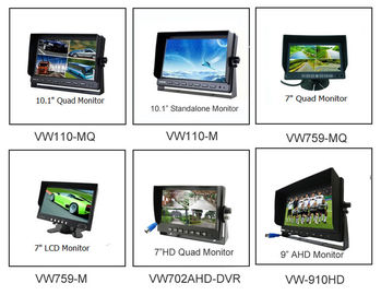 Διασπασμένο όργανο ελέγχου 4 αυτοκινήτων TFT LCD τετραγώνων κανάλια με την ενσωματωμένη τηλεοπτική καταγραφή DVR