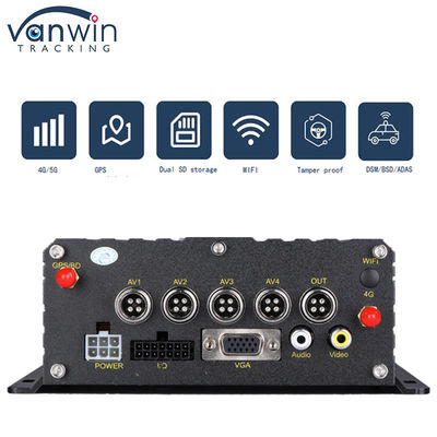 4G GPS WIFI Δύο κάρτες SD 4 κανάλια MDVR 1080P HDD AI DVR για λεωφορεία Floklift