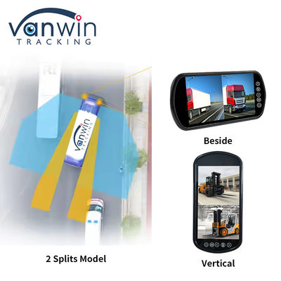 7 ιντσών 2 κανάλια HD 1 Way Audio Input Car Monitor Rearview Mirror Υψηλό ψηφιακό νέο πάνελ