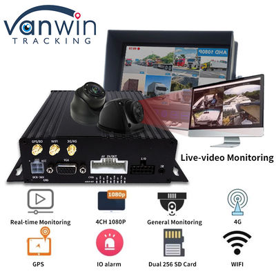 4CH Διπλή κάρτα SD GPS MDVR κάμερα με 4G WiFi Mobile DVR Σύστημα ασφαλείας σχολικού λεωφορείου