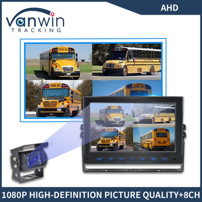 9 ιντσών 8 κανάλια AHD Monitor Video 1080P LCD IPS για αυτοκίνητα