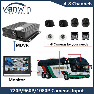AHD 8CH HDD τηλεχειριστήριο κινητό DVR 1080P 4g λειτουργία GPS Παρακολούθηση ασφάλειας οχήματος Cmsv6 MDVR