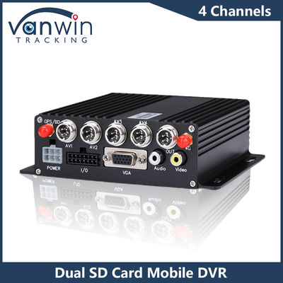4CH HD Καμερές αυτοκινήτου Διπλή κάρτα SD Κινητό DVR 4G GPS 1080P MDVR H.265 Καταγραφέας βίντεο