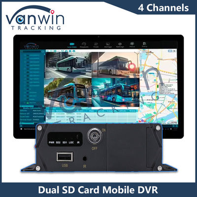 4CH HD Καμερές αυτοκινήτου Διπλή κάρτα SD Κινητό DVR 4G GPS 1080P MDVR H.265 Καταγραφέας βίντεο