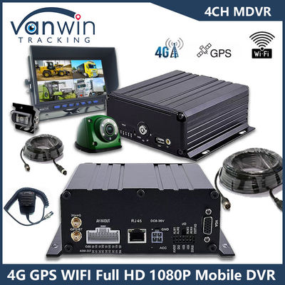 4CH GPS 4G WiFi Mobile DVR Full HD 1080P Καμερα αυτοκινήτου HDD Mdvr Για λεωφορείο φορτηγό