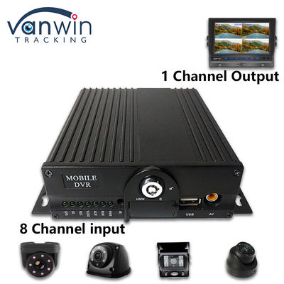 8CH AHD Δύο κάρτες SD Σύστημα κινητού DVR 4G WIFI GPS MDVR για ζωντανή προβολή