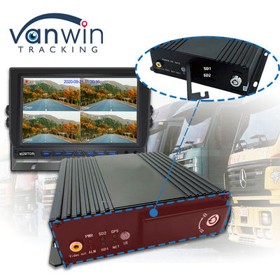 MAX 512GB Δύο κάρτες SD Αποθήκευση 4CH Mobile DVR Με 4G GPS 1080P Full HD SD Card Mdvr