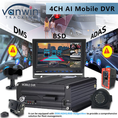 4CH 5G CMSV6 Σύστημα AI Mobile DVR με GPS ADAS BSD DMS H.265 MDVR για Παρακολούθηση CCTV αυτοκινήτου