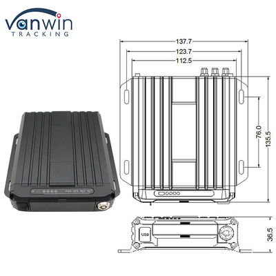 OEM ODM Real Time 4CH GPS Mobile DVR με 4G 1080P WiFi Διπλή κάρτα SD MDVR για λεωφορείο
