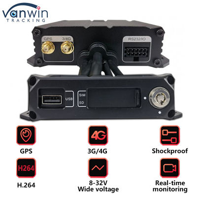 4CH Διπλή κάρτα SD κινητό DVR Μίνι μεγέθους αυτοκίνητο Μαύρο κουτί στο όχημα CCTV 4G GPS MDVR