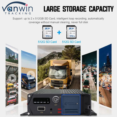 CMSV6 4CH Δύο κάρτες SD Κινητό DVR 4G GPS Επαγρύπνηση σε πραγματικό χρόνο Επαγρύπνηση βίντεο MDVR