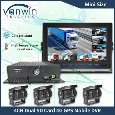 H.265 4CH Full HD Mobile DVR Live Stream Blackbox Recorder 4G Wifi GPS Οχήμα CCTV