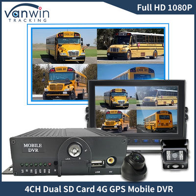 H.265 4CH Full HD Mobile DVR Live Stream Blackbox Recorder 4G Wifi GPS Οχήμα CCTV