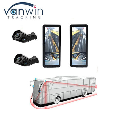 AHD 1080P DVR Αδιάβροχο 12.3 ιντσών μπροστινή πίσω τυφλή περιοχή οθόνη αυτοκινήτου με πίσω οπτική πλευρά κάμερα