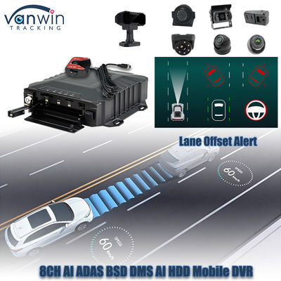8CH 1080P Ai HDD Mobile DVR Πραγματική παρακολούθηση και παρακολούθηση 4G Ai Adas DMS MDVR Σύστημα CCTV