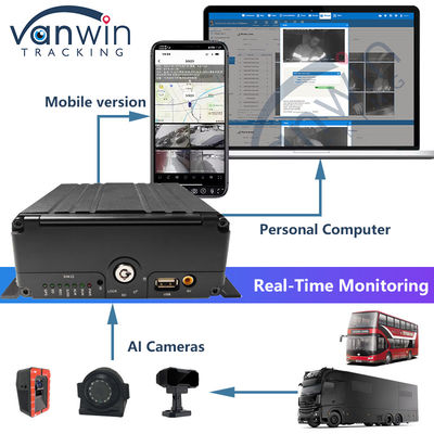 8CH AI Mobile DVR με ADAS DMS BSD 4G και GPS οχήματος μαύρο κουτί για την ασφάλεια του οχήματος