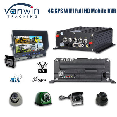 4CH 1080P HDD Mobile DVR 4G GPS Εποπτεία και παρακολούθηση δεδομένων σε πραγματικό χρόνο