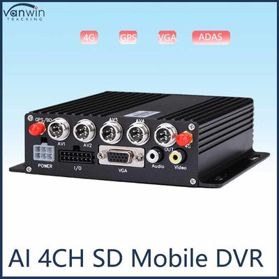 HD 1080P AI BSD ADAS DMS Kit Λεωφορεία Φορτηγά 4G WiFi 4 Channel SD Κινητά συστήματα DVR Οχήμα CAR Μαύρο κουτί