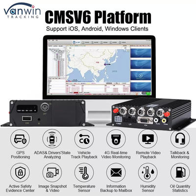 5G GPS Vehicle Tracker 4 Channel SD Card MDVR για ταξί λεωφορείο Υποστήριξη φορτηγού OEM Υπηρεσία