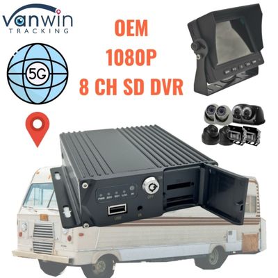 8 κανάλια κάρτα SD MDVR 5G GPS Vehicle Tracker 1080P βίντεο καταγραφέας για φορτηγό λεωφορείο Van υποστήριξη OEM εξυπηρέτηση
