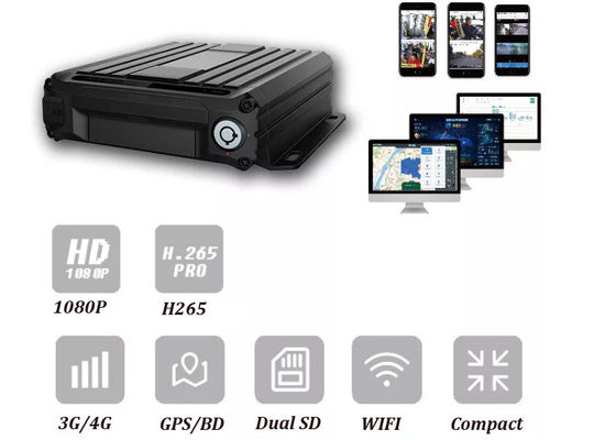 4CH Μίνι SD Mobile DVR GPS Wifi 4G 4CH Kit Ταξί CCTV Κάμερα Καρ DVR με ADAS DMS