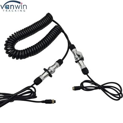 4Pin Αδιάβροχο καλώδιο ρυμουλκούμενου 12V Ηλεκτρονική καμερα καλωδίου για διπλό φορτηγό λεωφορείο τρακτέρ κάμερες οπίσθιας θέσης
