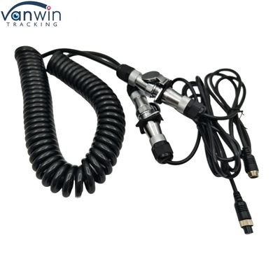 4Pin Αδιάβροχο καλώδιο ρυμουλκούμενου 12V Ηλεκτρονική καμερα καλωδίου για διπλό φορτηγό λεωφορείο τρακτέρ κάμερες οπίσθιας θέσης
