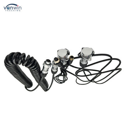 4 Pin θηλυκό για να συνδέσετε Custom Spring Wire αδιάβροχο καλώδιο ρυμουλκούμενο κάμερα καλωδίου για φορτηγό ανελκυστήρα