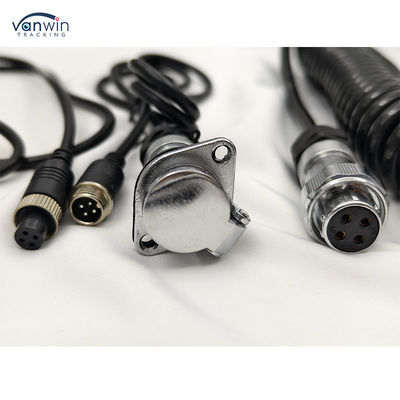 4 Pin θηλυκό για να συνδέσετε Custom Spring Wire αδιάβροχο καλώδιο ρυμουλκούμενο κάμερα καλωδίου για φορτηγό ανελκυστήρα