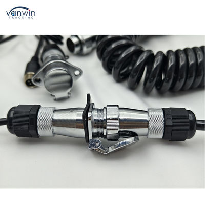 4 Pin θηλυκό για να συνδέσετε Custom Spring Wire αδιάβροχο καλώδιο ρυμουλκούμενο κάμερα καλωδίου για φορτηγό ανελκυστήρα