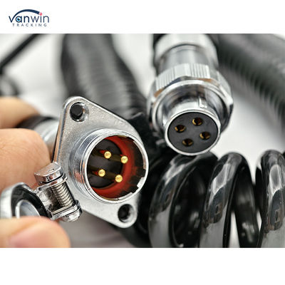 4 Pin θηλυκό για να συνδέσετε Custom Spring Wire αδιάβροχο καλώδιο ρυμουλκούμενο κάμερα καλωδίου για φορτηγό ανελκυστήρα