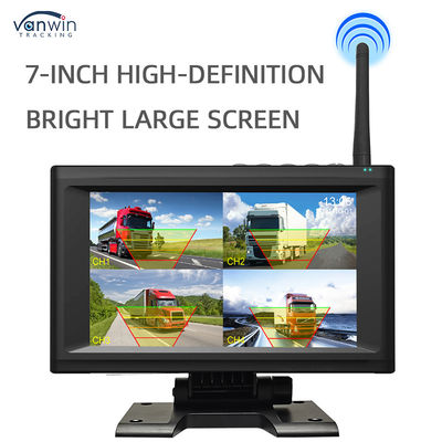 7 ιντσών ασύρματη οθόνη IPS Κιτ οθόνης αυτοκινήτου με 4 ηλιακές κάμερες Υποστήριξη IR νυχτερινής όρασης και εύκολη εγκατάσταση