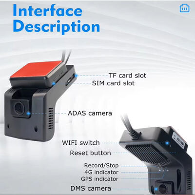 1080P Dash cam ADAS DMS 4G GPS WIFI AI Διπλό φακό Αυτοκίνητο Μαύρο κουτί εγγραφή βρόχου για νυχτερινή όραση για ταξί λεωφορείο