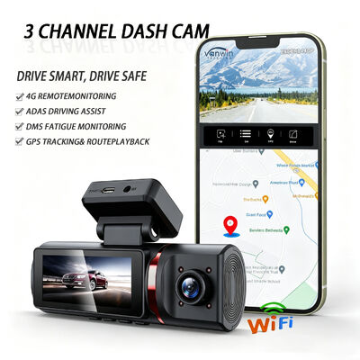 4K Advanced Assisted Driving Dashcam GPS ADAS DMS με υποστήριξη WIFI για παρακολούθηση στάθμευσης