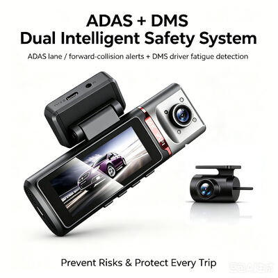 3 κανάλια HD DVR Dash Cam 4G 4K Μπροστά 1080P Καμπίνα πίσω GPS παρακολούθηση ADAS DMS 24/7 Παρακολούθηση στάθμευσης για την ασφάλεια του στόλου
