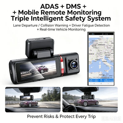 3 κανάλια HD DVR Dash Cam 4G 4K Μπροστά 1080P Καμπίνα πίσω GPS παρακολούθηση ADAS DMS 24/7 Παρακολούθηση στάθμευσης για την ασφάλεια του στόλου