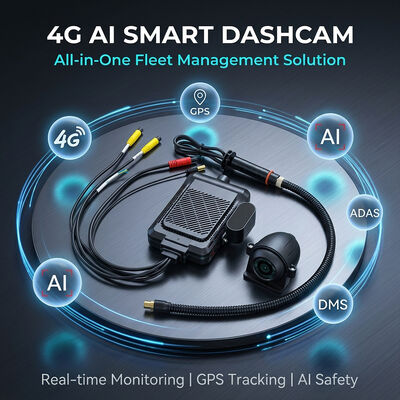 Έξυπνο 4G Dash Recorder με AI Video Telematics GPS WiFi & SOS κουμπί πανικού για ασφάλεια στόλου
