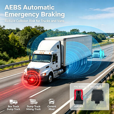 Vehicle Automatic Emergency Braking System Truck Collision Avoidance AEBS with ADAS+DMS
