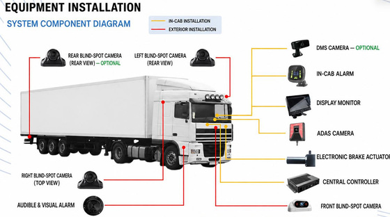 Σύστημα AEBS με ραντάρ χιλιοστών κυμάτων 77GHz ADAS + DMS και συνδεσιμότητα 4G/5G για τηλεματική στόλου